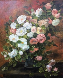 Flowers in a Vase - Oil Painting