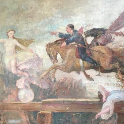 Mythological Scene - Antique Oil Painting